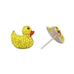 Bedazzled Duck Earrings