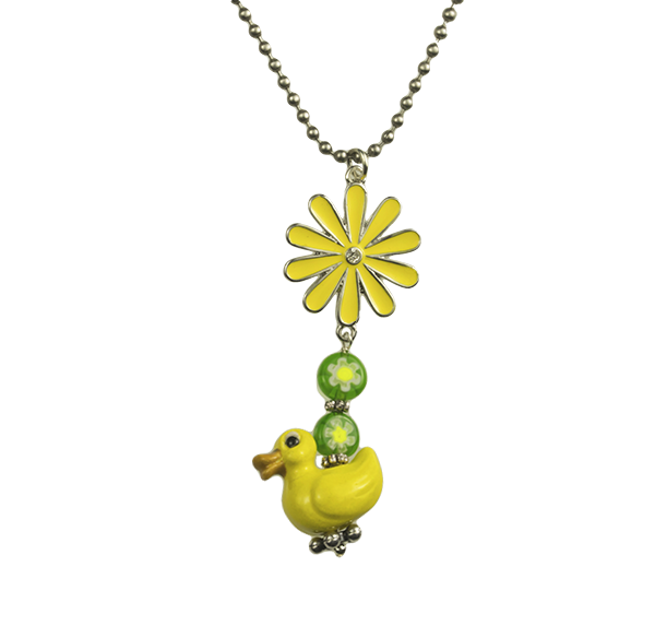 Daisy and Duck Necklace Elegant Sports Jewelry